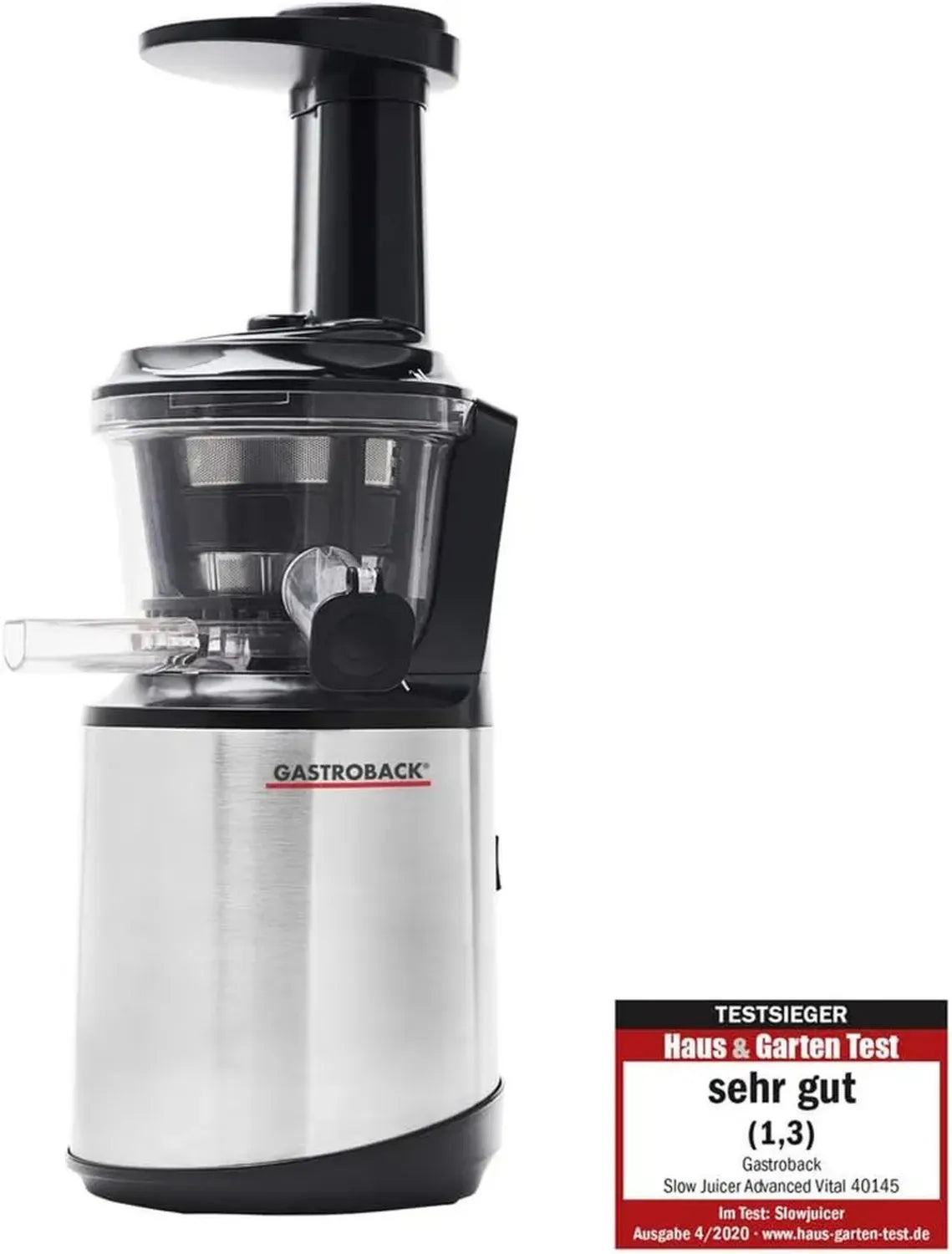 GASTROBACK Entsafter Advanced Vital, Schwarz/Silber