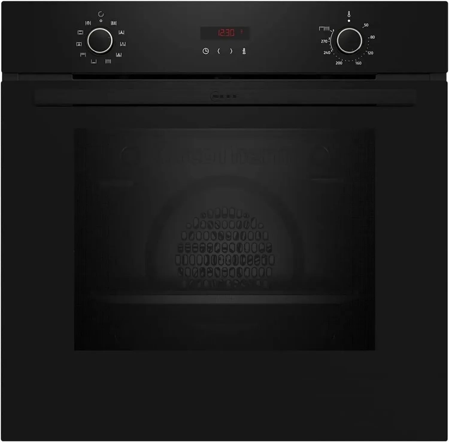 NEFF N30 Einbaubackofen 60cm, CircoTherm, Pyrolyse, EasyClean, LED-Anzeige, Schwarz