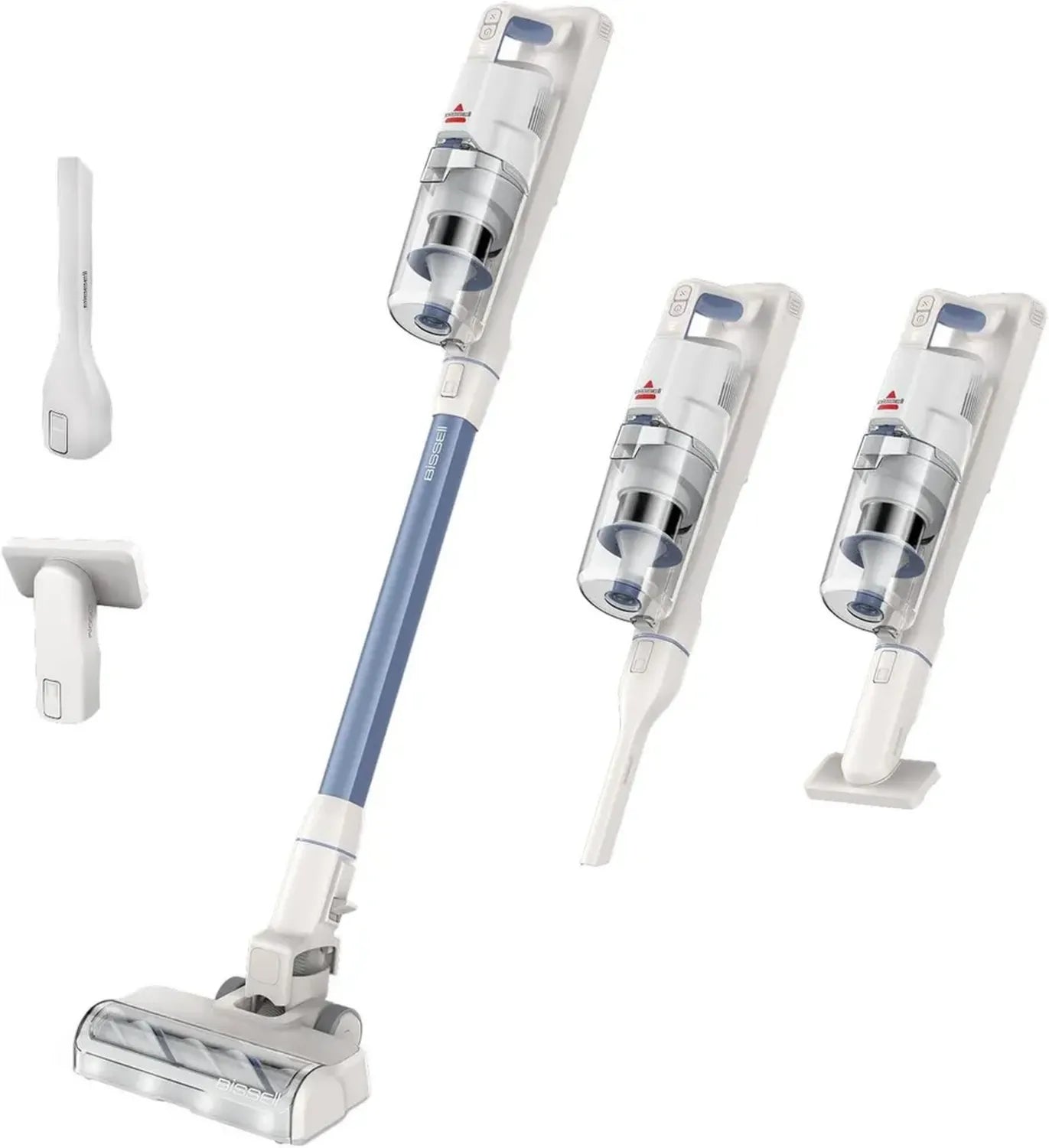 Bissell PowerClean Kabelloser Staubsauger, 200W, LED, Anti-Verwicklung Bürstenrolle, 3-in-1 Funktion, Freistehend, HEPA-Filter, Abnehmbarer 2000mAh Akku, 40 Minuten Laufzeit